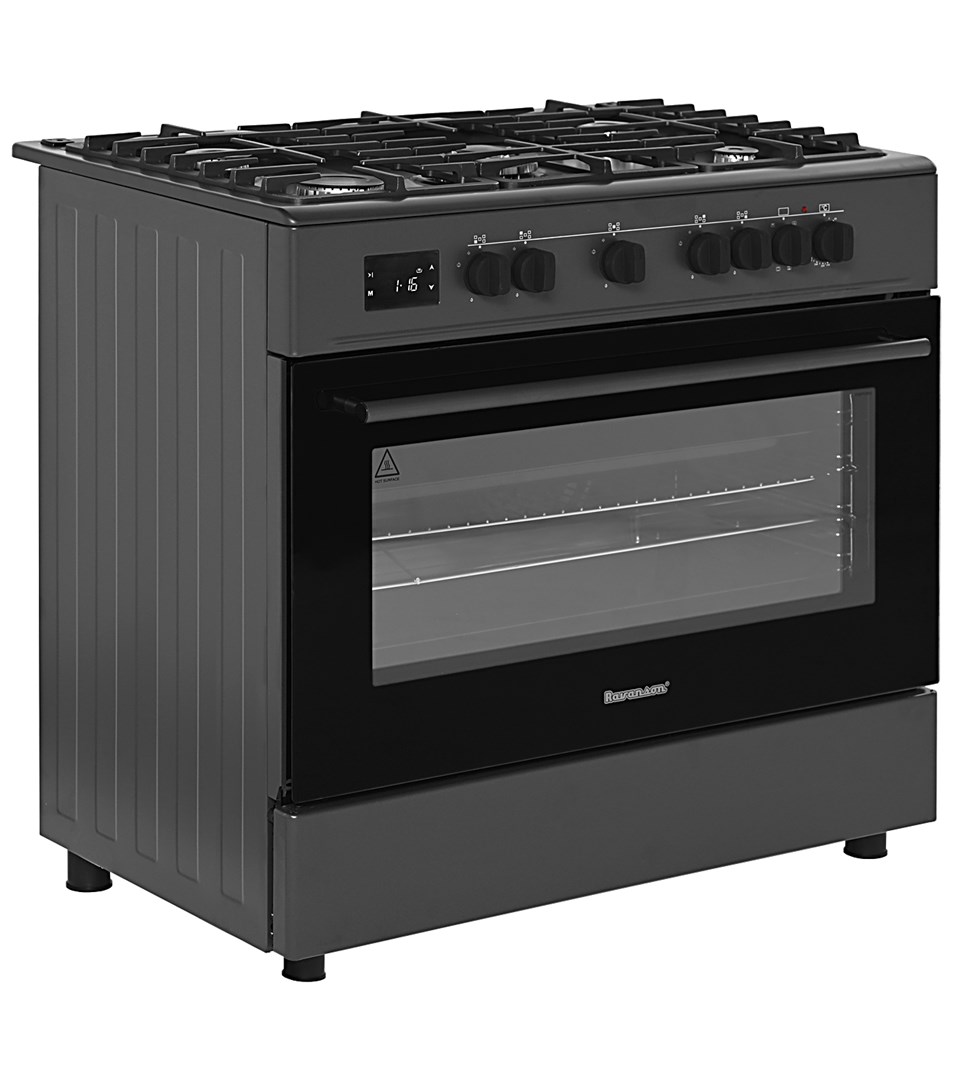 Ravanson KWGE-K90 Cheff Modern Black gas and electric cooker (black) - Afbeelding 2