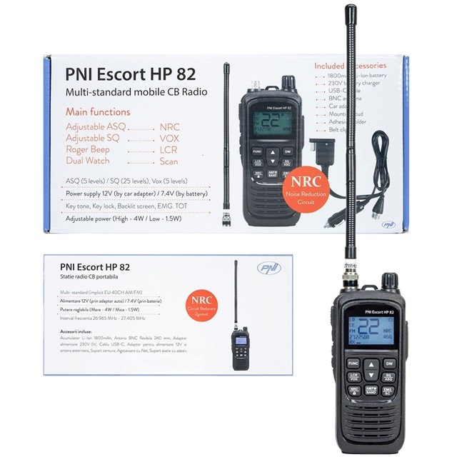 PNI Escort HP82 Handheld CB Car Radio 1800 mAh USB-C Black - Afbeelding 6