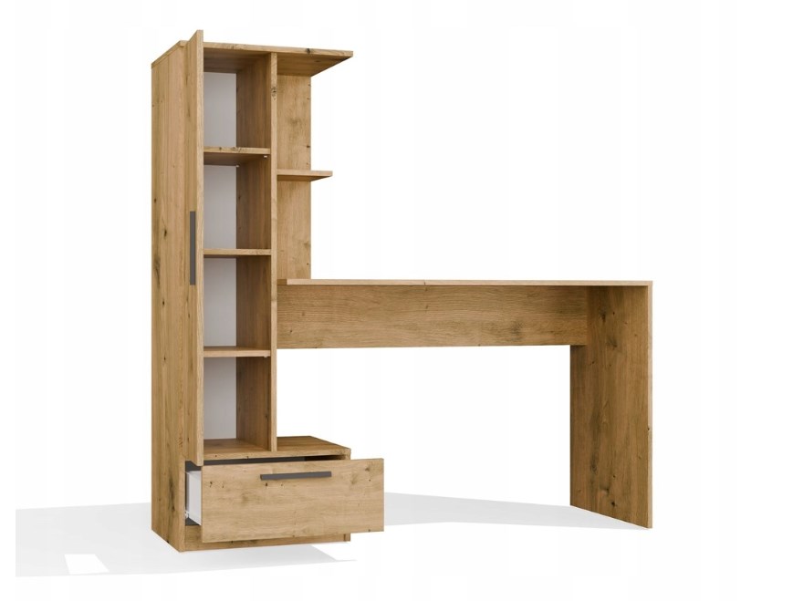 COSMO Oak Artisan Desk + Bookcase Set - Afbeelding 6