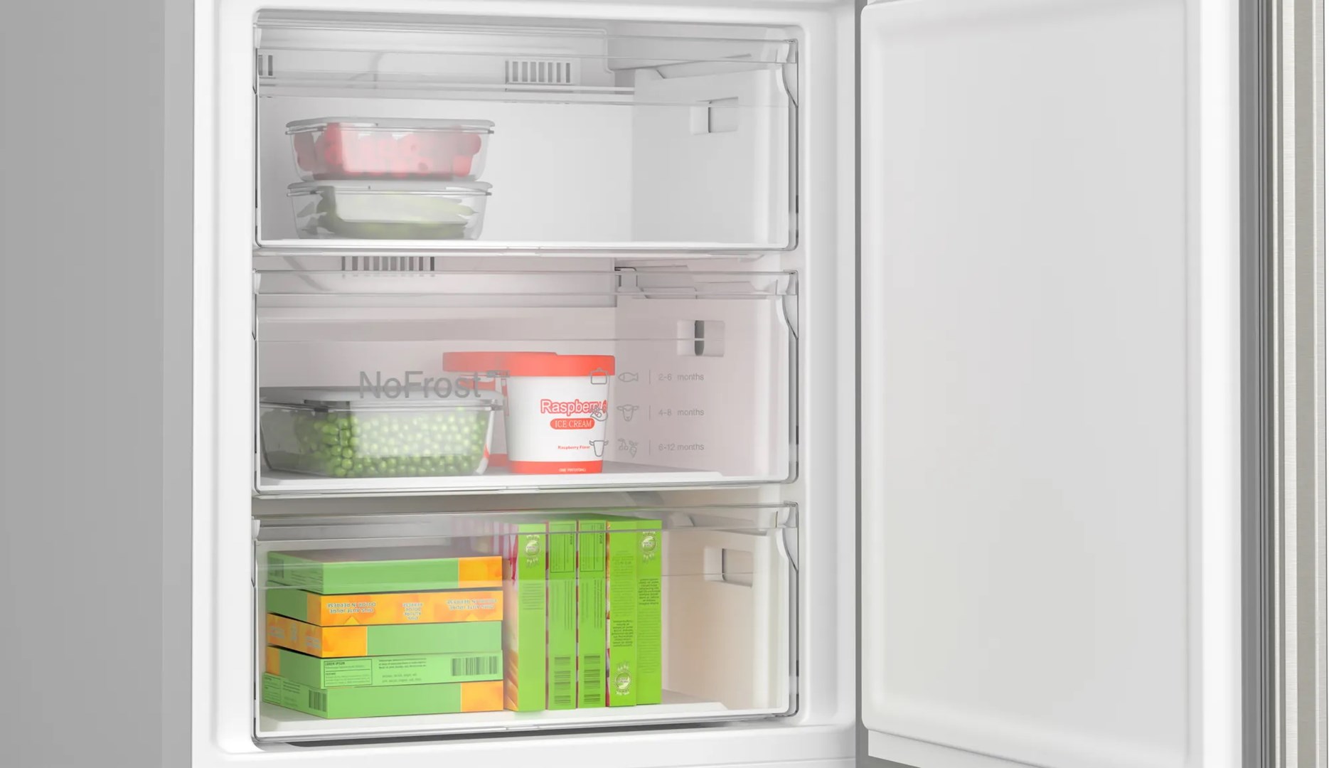 Bosch Serie 4 KGN492IDF fridge-freezer Freestanding 440 L D Stainless steel - Afbeelding 5