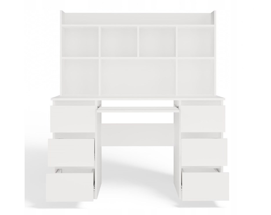 KUBA Desk Set + Extension Piece, White - Afbeelding 3