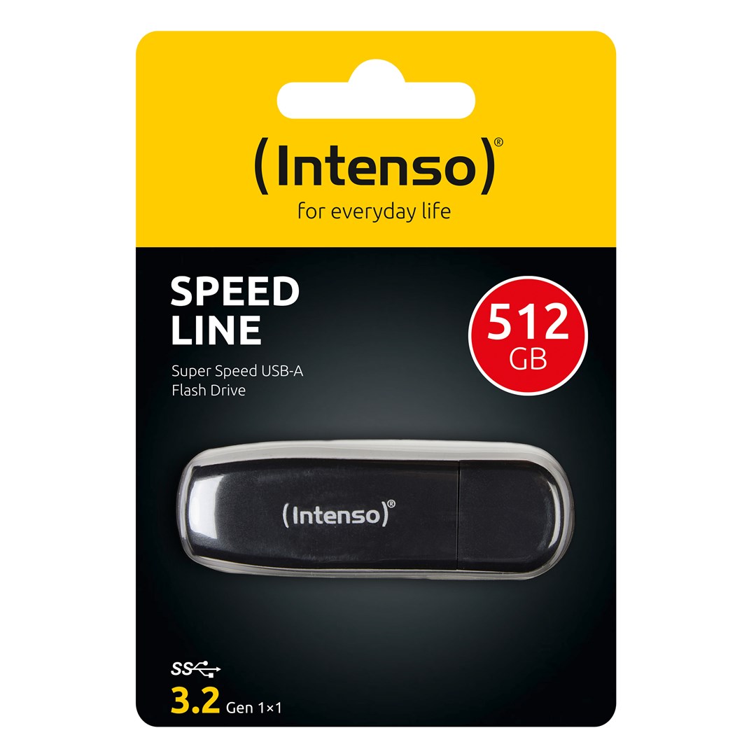 Intenso Speed Line USB flash drive 512 GB USB Type-A 3.2 Gen 1 (3.1 Gen 1) Black - Afbeelding 4