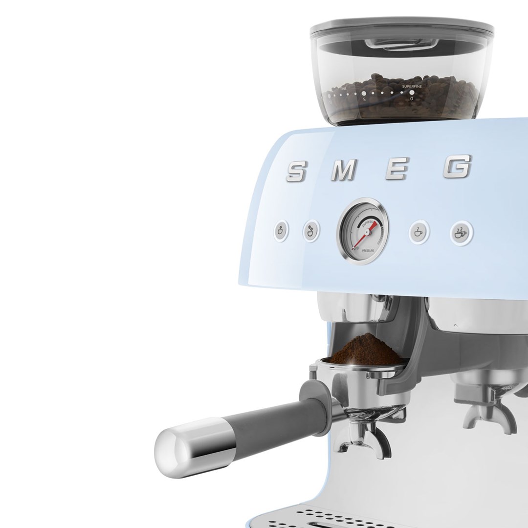 Smeg 50's Style Espresso Coffee Machine EGF03PBEU Pastel Blue - Afbeelding 7