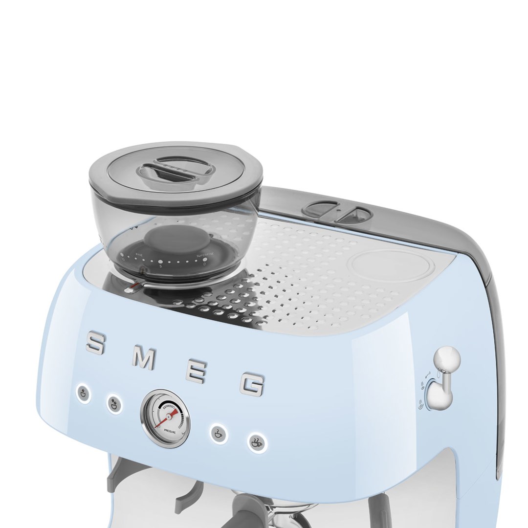 Smeg 50's Style Espresso Coffee Machine EGF03PBEU Pastel Blue - Afbeelding 8