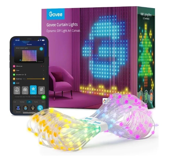 GOVEE H70B1 CURTAIN, LED CURTAIN WI-FI, BLUETOOTH, RGBIC, IP65 - Afbeelding 2