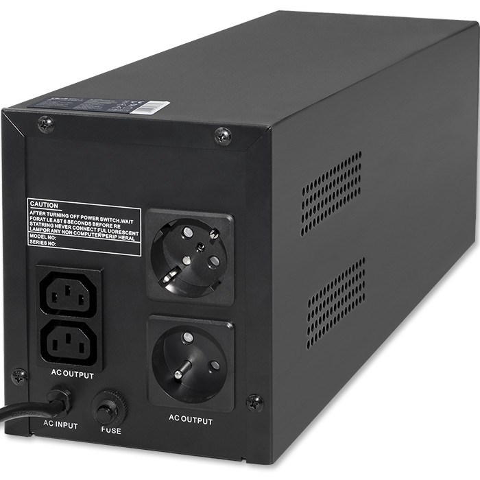 Qoltec Monolith 1200VA 720W UPS - Afbeelding 3
