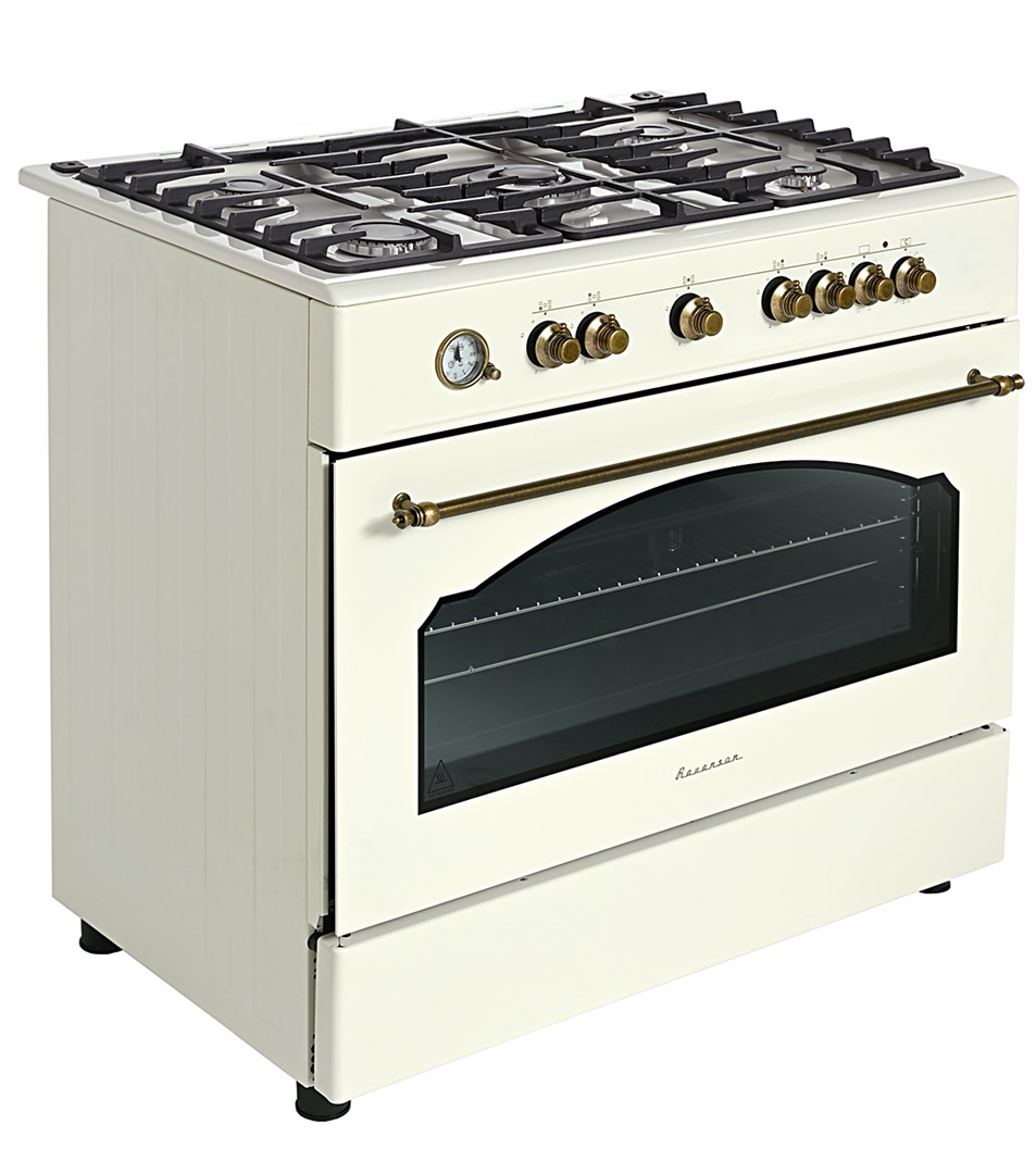 Ravanson Retro KWGE–90ARC gas and electric cooker (cream) - Afbeelding 2