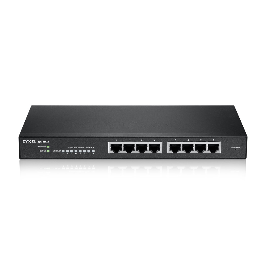 Zyxel GS1915-8 Managed L2 Gigabit Ethernet (10/100/1000) Black - Afbeelding 10