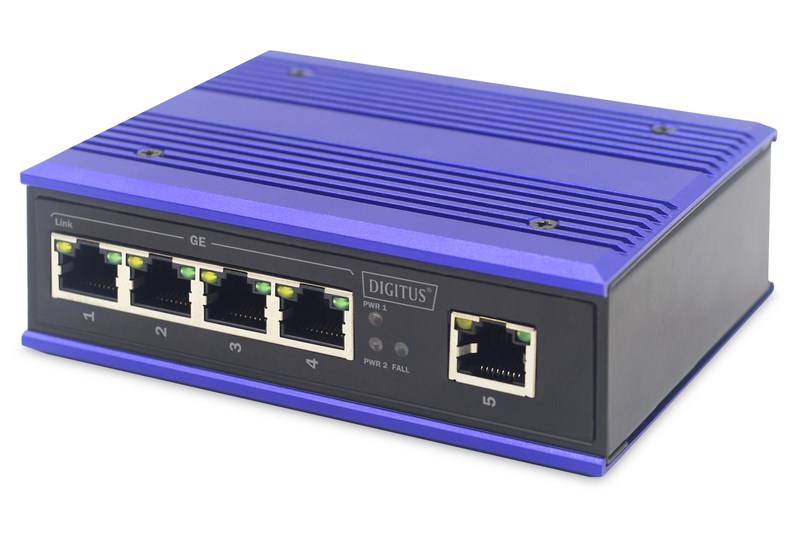 ASSMANN Electronic DN-651118 network switch Gigabit Ethernet (10/100/1000) Black, Blue