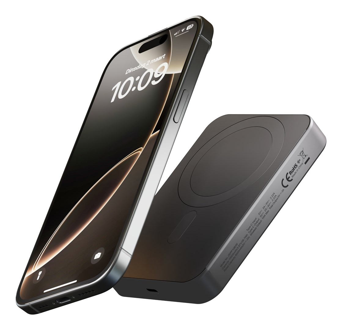 ZENS Pro 1 Slim 10000 mAh Wireless charging Black - Afbeelding 4