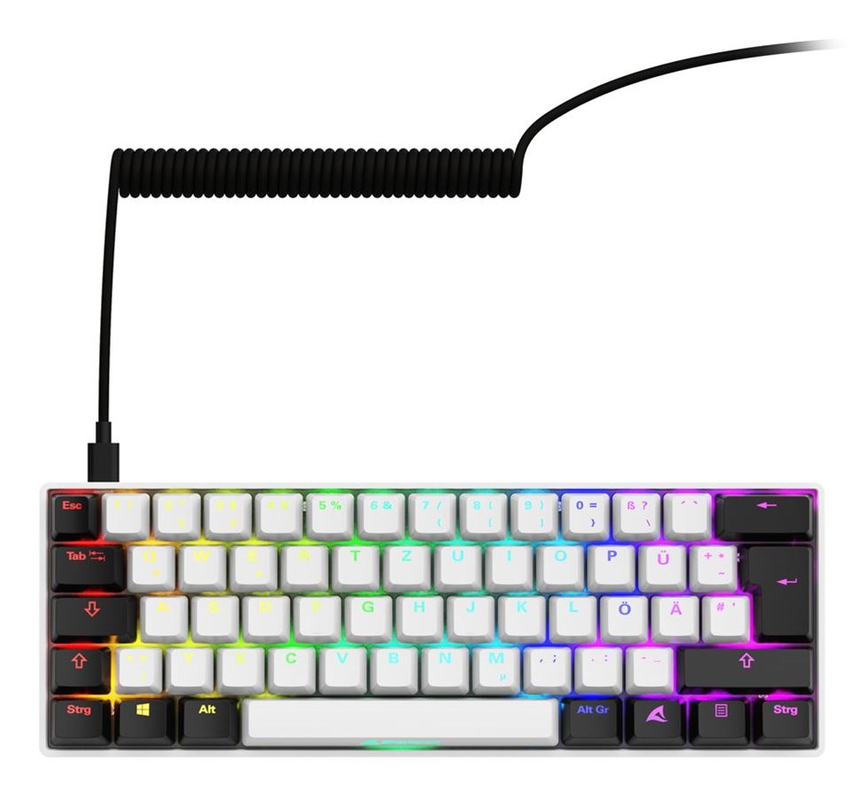 Sharkoon SGK50 S4 keyboard Home USB QWERTZ German White - Afbeelding 2