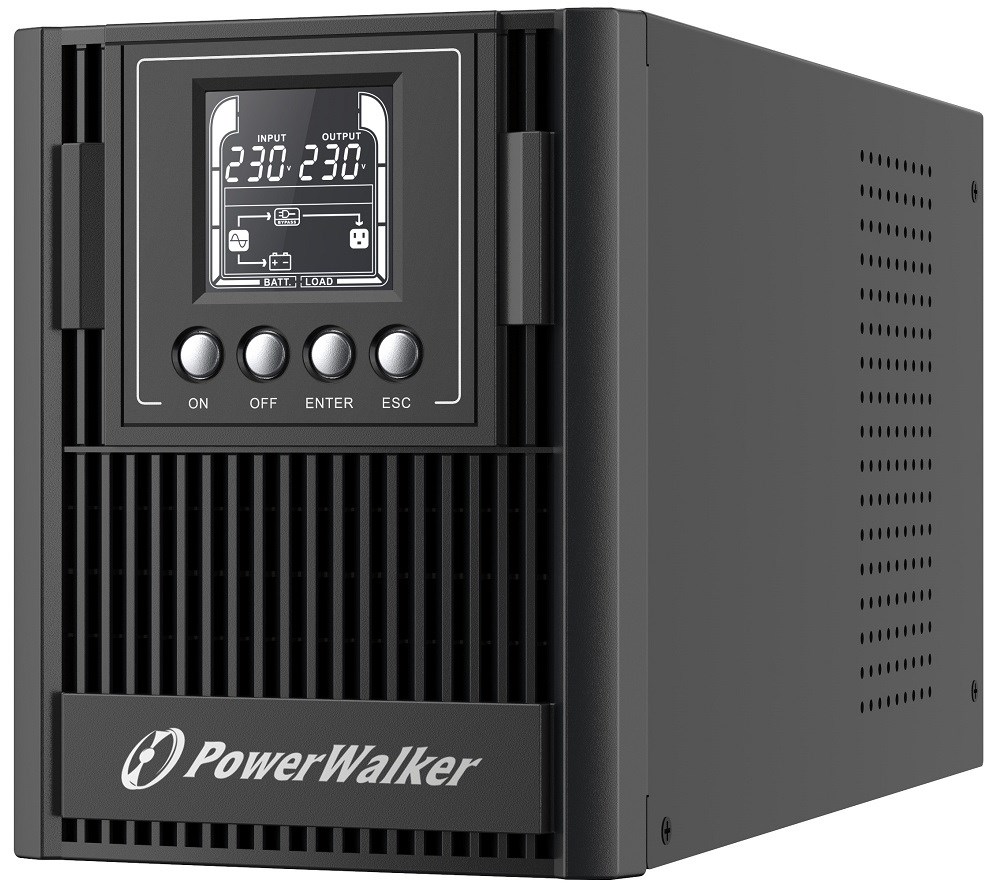 PowerWalker VFI 1000 AT uninterruptible power supply (UPS) Double-conversion (Online) 1 kVA 900 W 3 AC outlet(s)