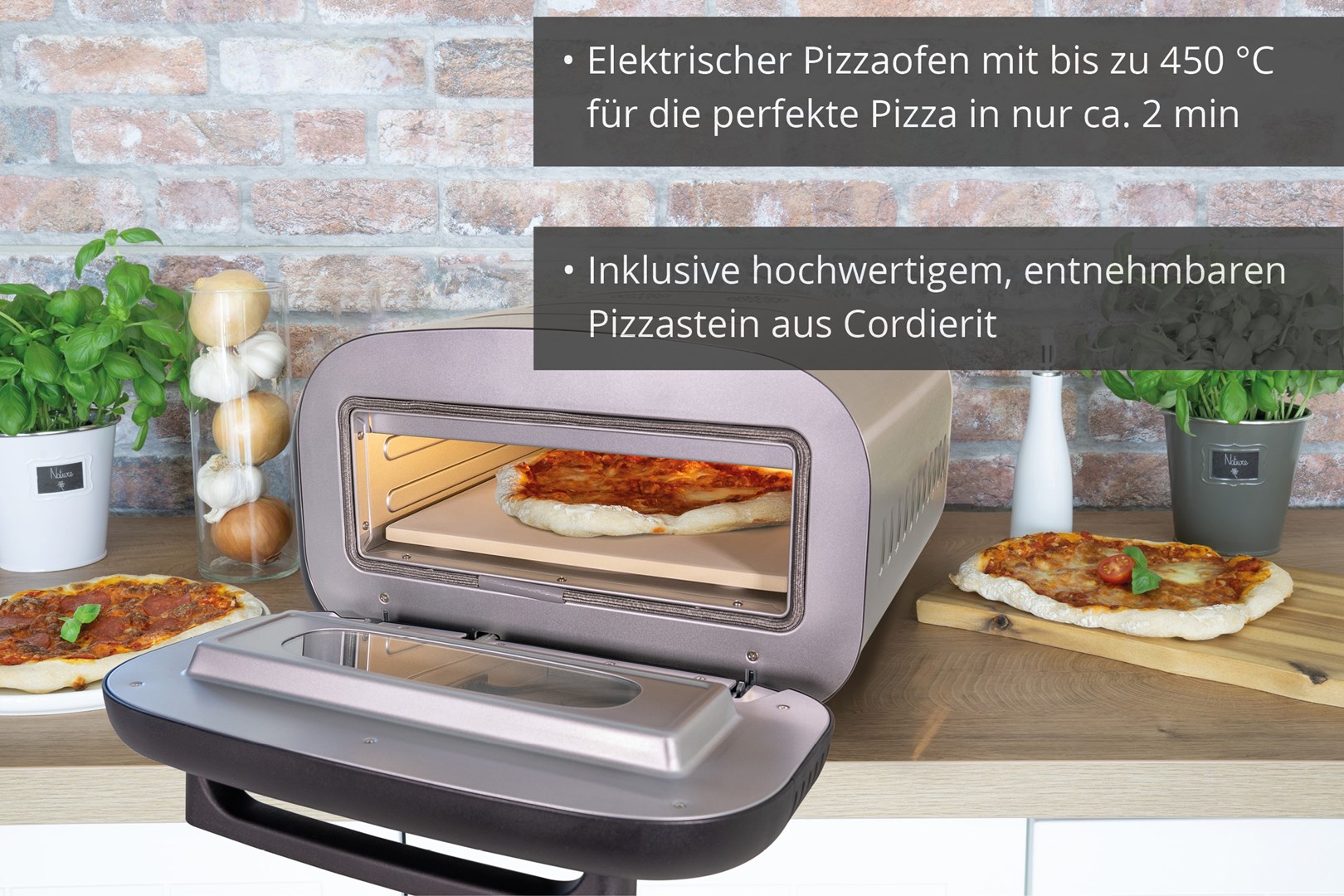 Unold 68806 pizza maker/oven 1 pizza(s) 1700 W Stainless steel - Afbeelding 3