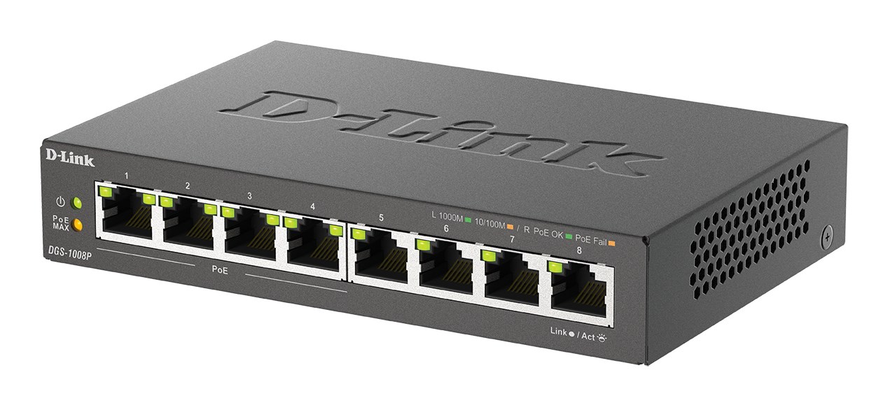 D-Link 8-Port Gigabit PoE Unmanaged Desktop Switch - Afbeelding 10
