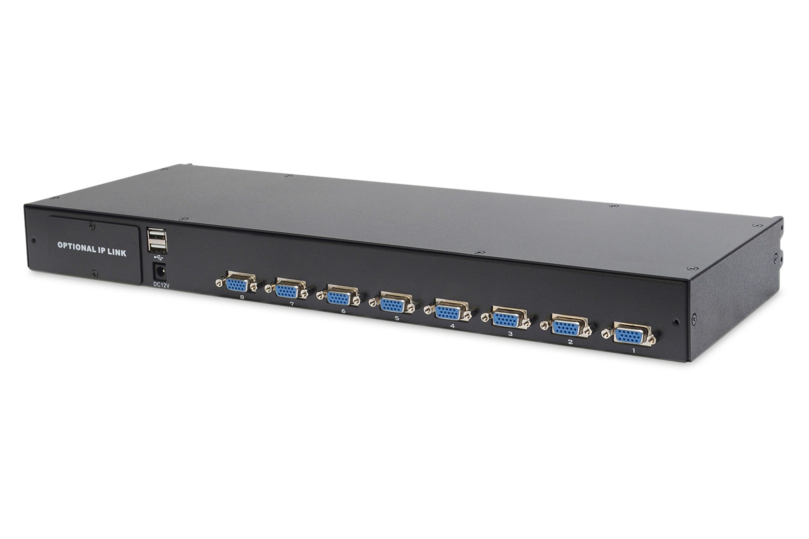 Digitus 17" LCD KVM Console, 8-Port VGA, german Keyboard - Afbeelding 6
