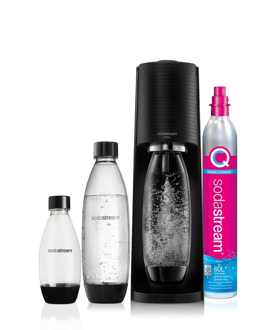 SodaStream Terra Nero Value Pack Metal, Plastic, Polyethylene terephthalate (PET) Black