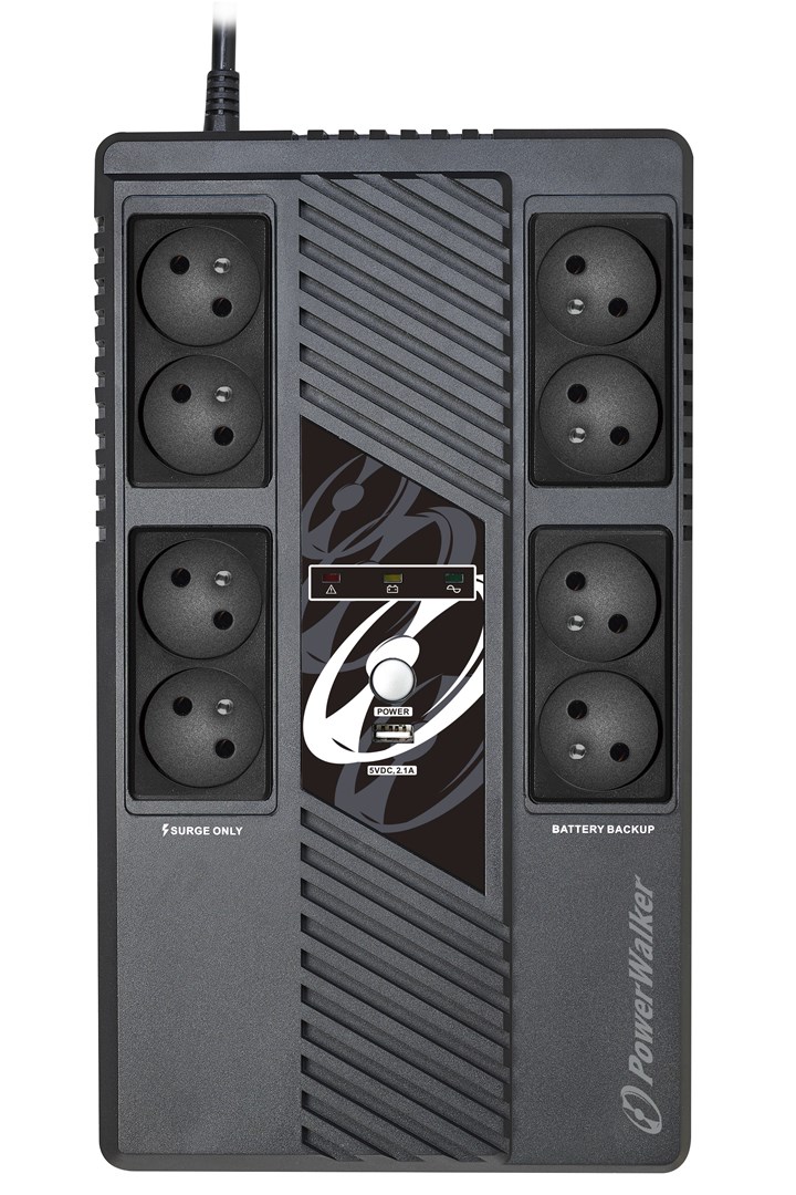 PowerWalker VI 1000 MS FR Line-Interactive 1000 VA 600 W 8 AC outlet(s) - Afbeelding 4