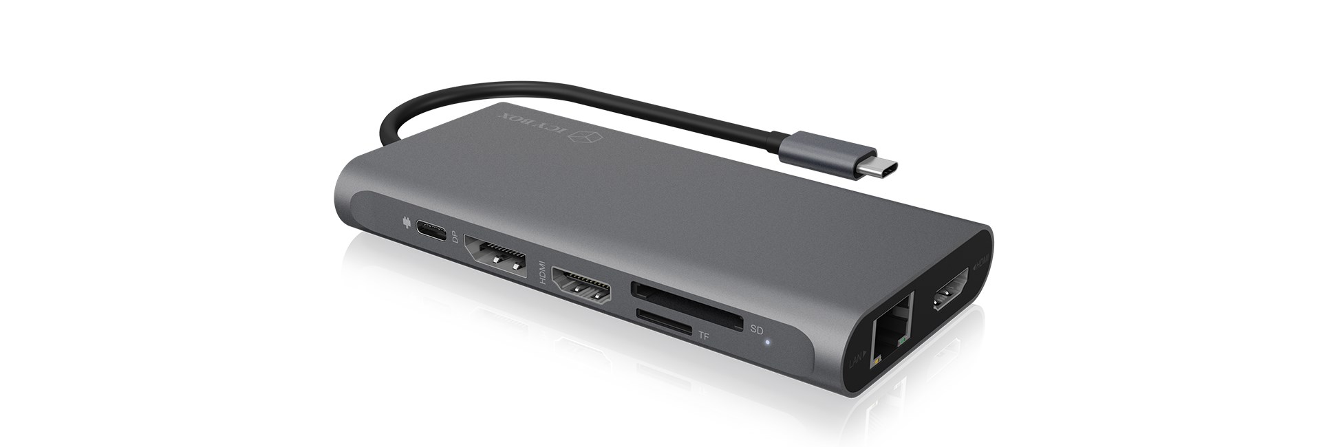 ICY BOX IB-DK4050-CPD Wired USB 3.2 Gen 1 (3.1 Gen 1) Type-C Anthracite - Afbeelding 9
