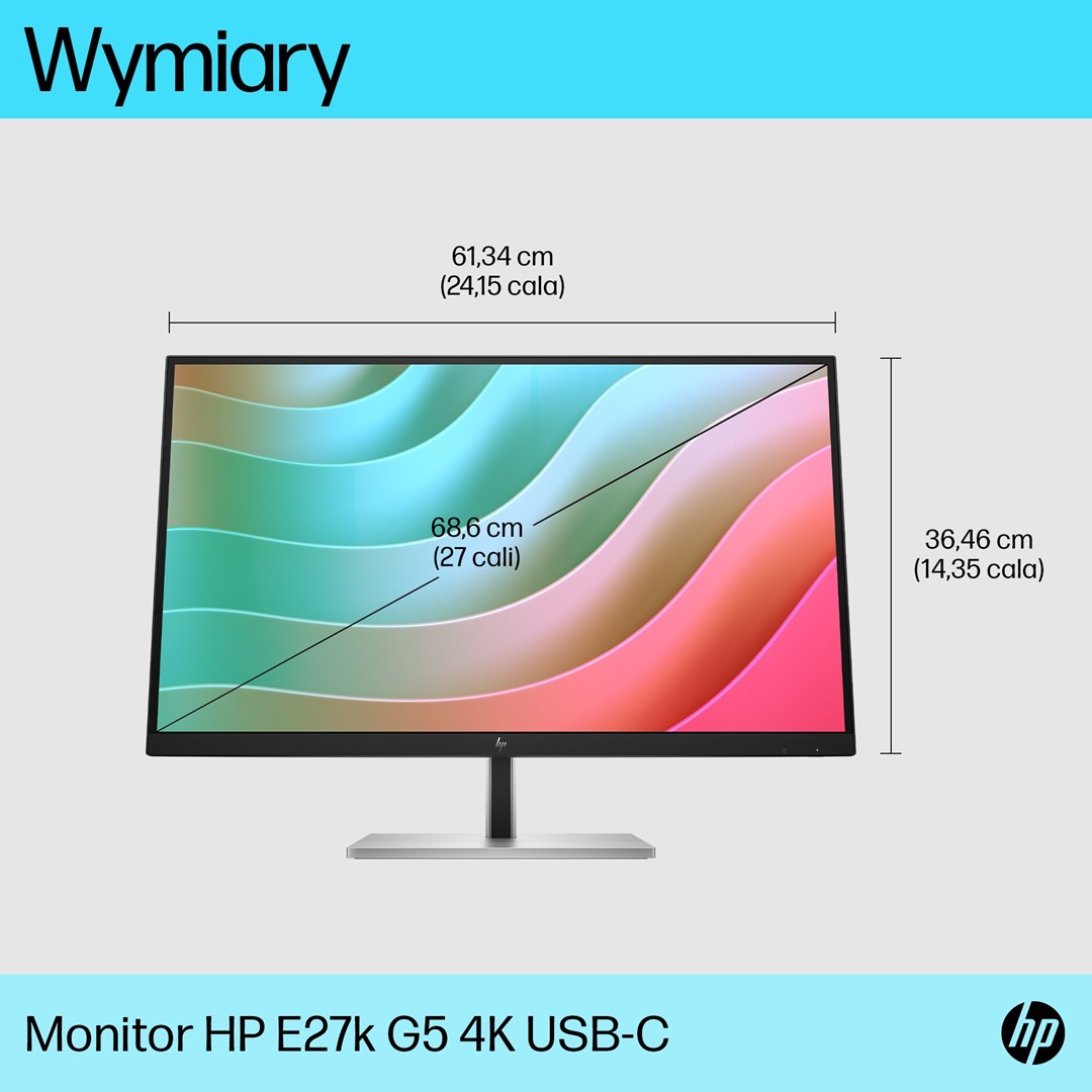 HP E-Series E27k G5 4K USB-C Monitor - Afbeelding 7
