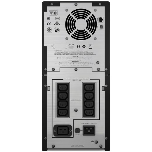 APC Smart-UPS C, Line Interactive, 3kVA, Tower, 230V, 8x IEC C13+1x IEC C19 outlets, USB and Serial communication, AVR, Graphic LCD - Afbeelding 2