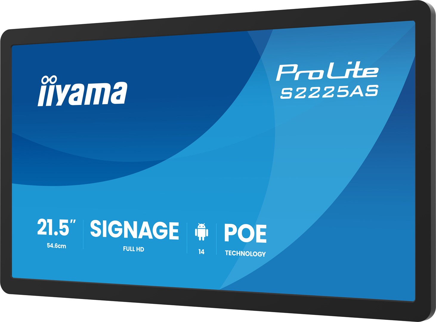 iiyama ProLite S2225AS-B1P Digital signage flat panel 54.6 cm (21.5") LCD Wi-Fi 500 cd/m² Full HD Black Built-in processor Android 24/7 - Afbeelding 3