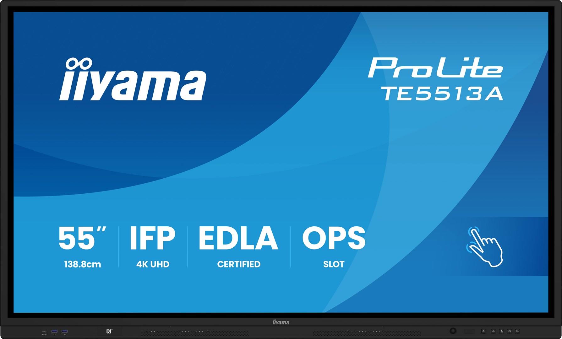 iiyama TE5513A-B2AG Signage Display Interactive flat panel 138.7 cm (54.6") Wi-Fi 500 cd/m² 4K Ultra HD Black Touchscreen Built-in processor Android 24/7 - Afbeelding 3