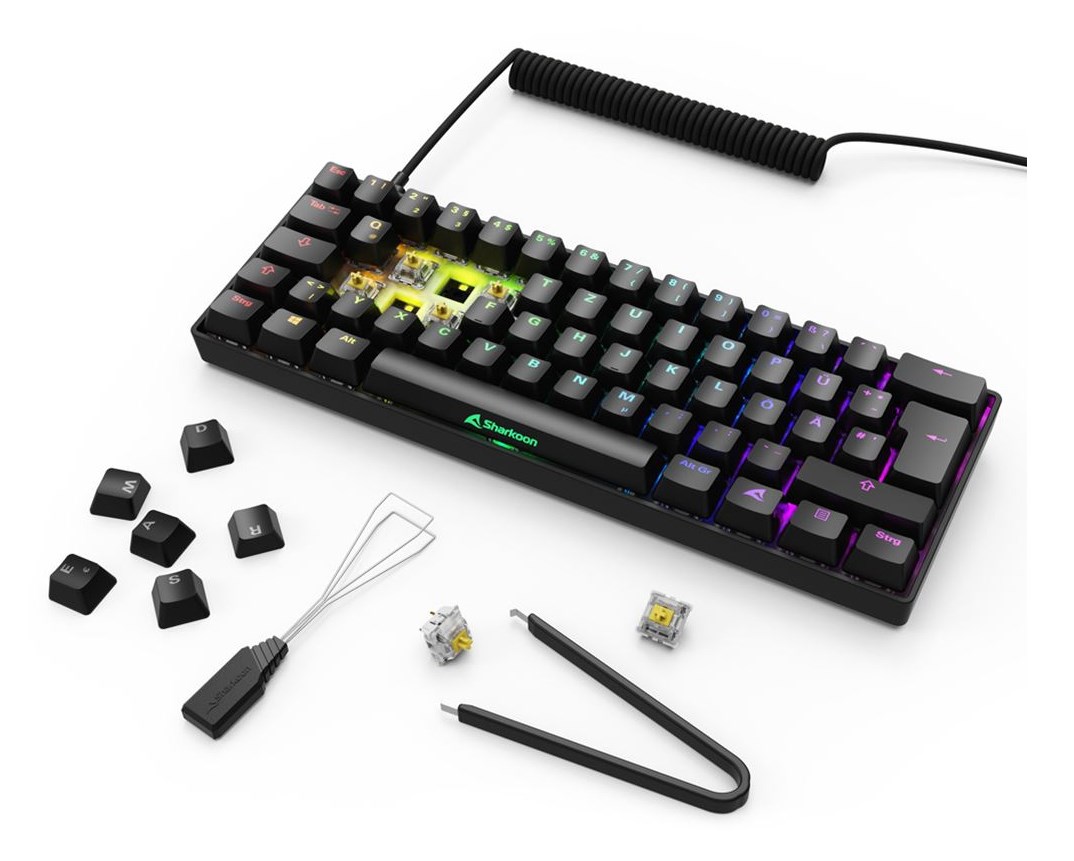 Sharkoon 100065629 keyboard Home USB QWERTZ German Black - Afbeelding 8