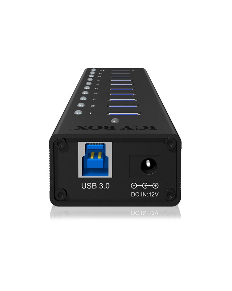 ICY BOX IB-AC6110 USB 3.2 Gen 1 (3.1 Gen 1) Type-B 5000 Mbit/s Black - Afbeelding 10