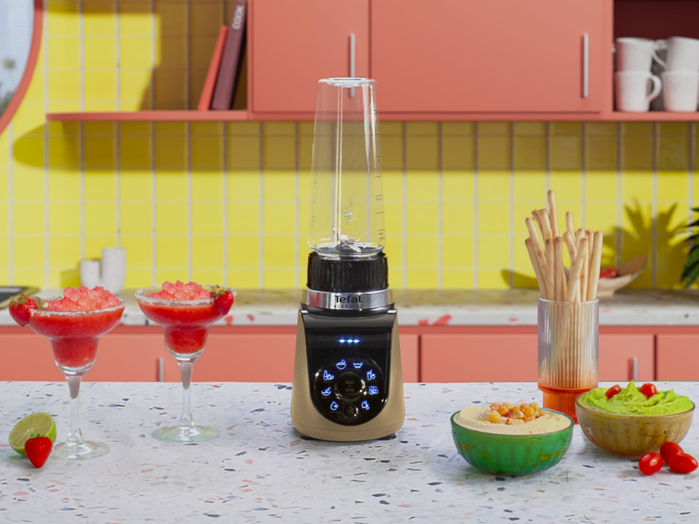 Tefal Blend Up BL190AF0 blender 0.85 L Tabletop blender 1000 W Beige, Black, Transparent - Afbeelding 14