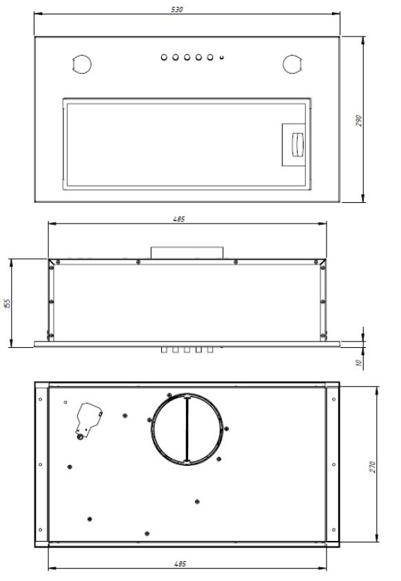 Akpo WK-7 MICRA 60 cooker hood Ceiling built-in White - Afbeelding 2