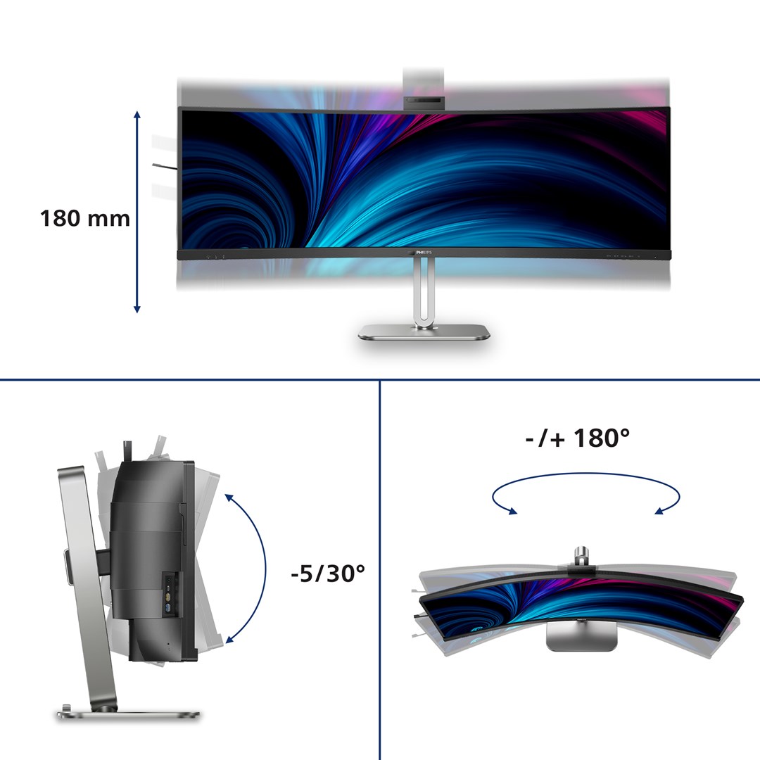 Philips 49B2U6903CH/00 computer monitor 124 cm (48.8") 5120 x 1440 pixels Dual QHD LCD Grey - Afbeelding 6