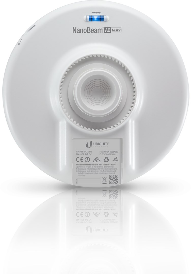 Ubiquiti NanoBeam 5AC Gen 2 Network bridge 450 Mbit/s White - Afbeelding 2