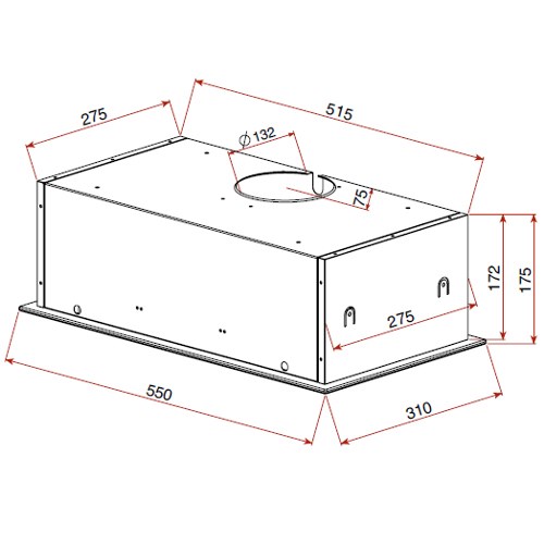 Teka GFG 2 388 m³/h Under-cupboard Black - Afbeelding 2