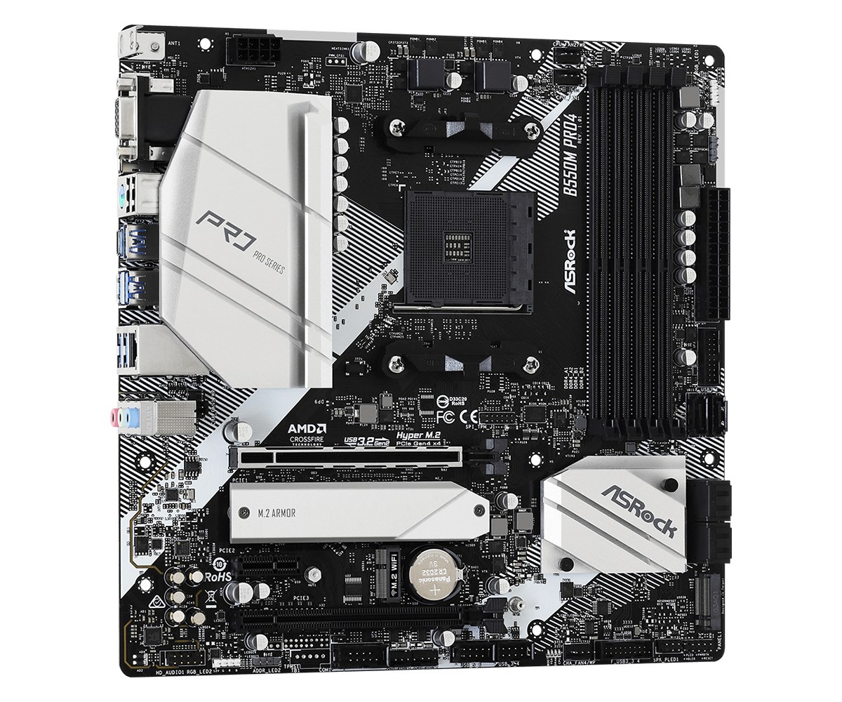 Asrock B550M Pro4 Socket AM4 micro ATX AMD B550 - Afbeelding 4