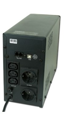 Gembird EG-UPS-033 uninterruptible power supply (UPS) Line-Interactive 1200 VA 720 W 3 AC outlet(s) - Afbeelding 2