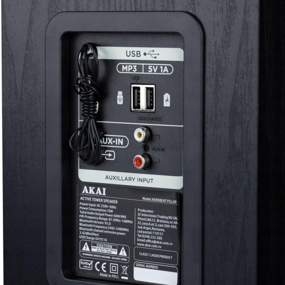 AKAI AEROBEAT PILLAR Active Speaker
