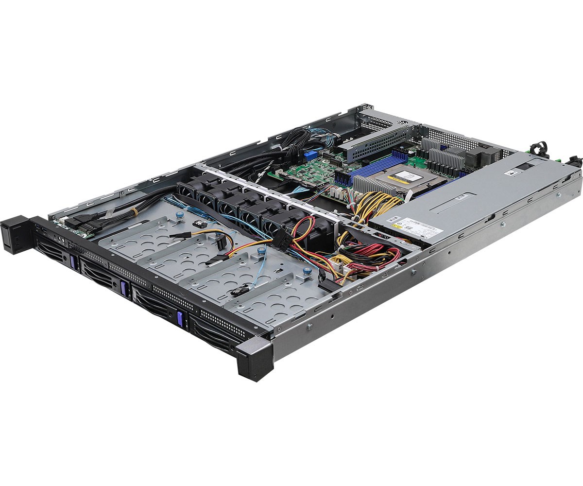 Asrock 1U4L-GENOA/2T server barebone AMD SoC LGA 6096 Rack (1U) Grey