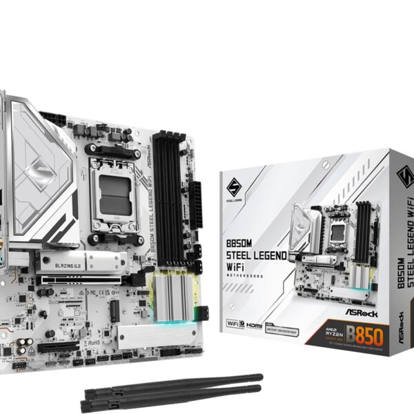 Asrock B850M Steel Legend WiFi AMD B850 Socket AM5 micro ATX
