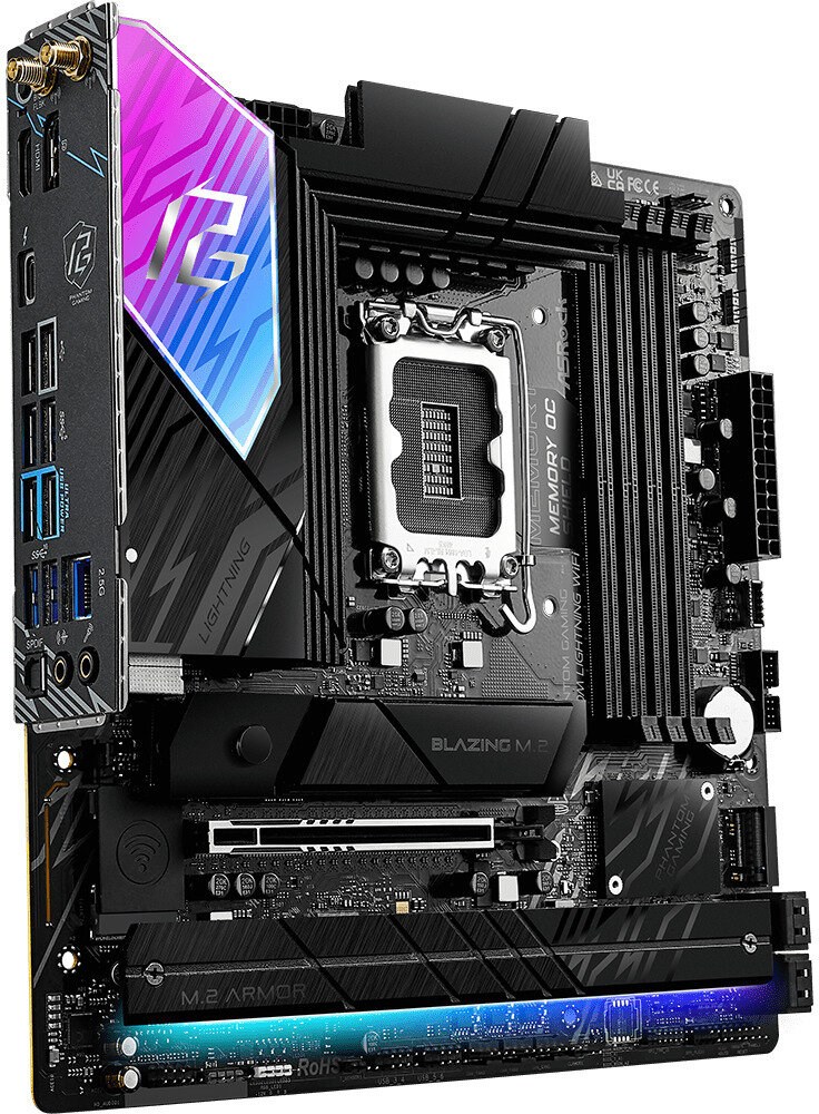 Asrock B860M Lightning WiFi Intel B860 LGA 1851 (Socket V1) micro ATX