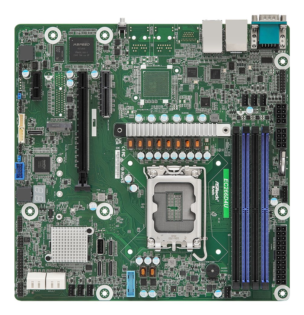 Asrock EC266D4U motherboard Intel C266 LGA 1700 micro ATX