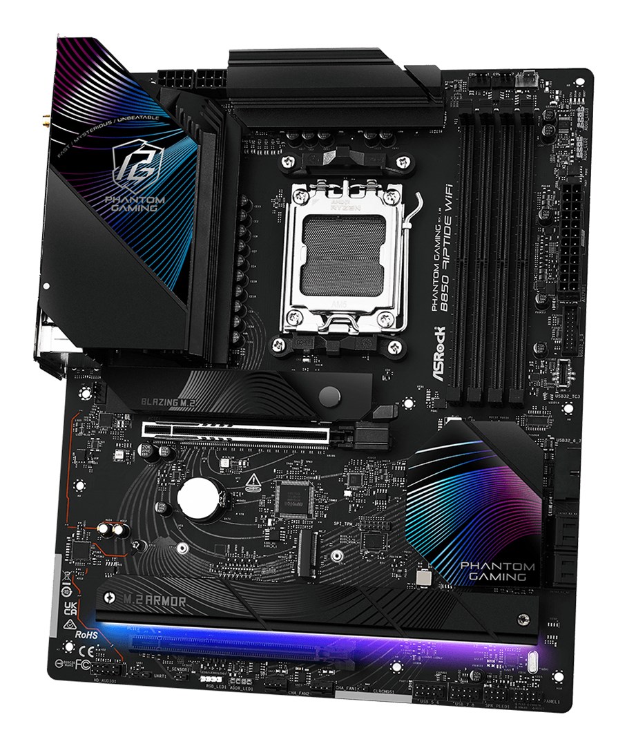 Asrock Phantom Gaming B850 Riptide WiFi AMD B850 Socket AM5 ATX