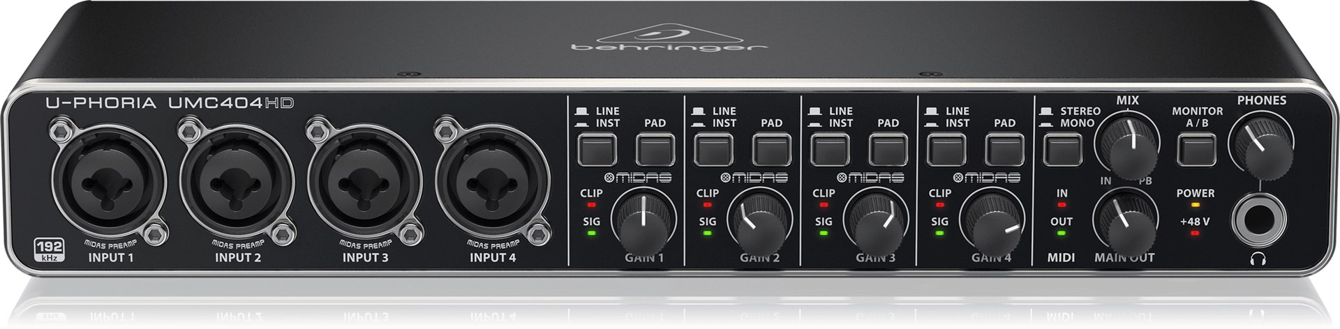 Behringer UMC404HD recording audio interface