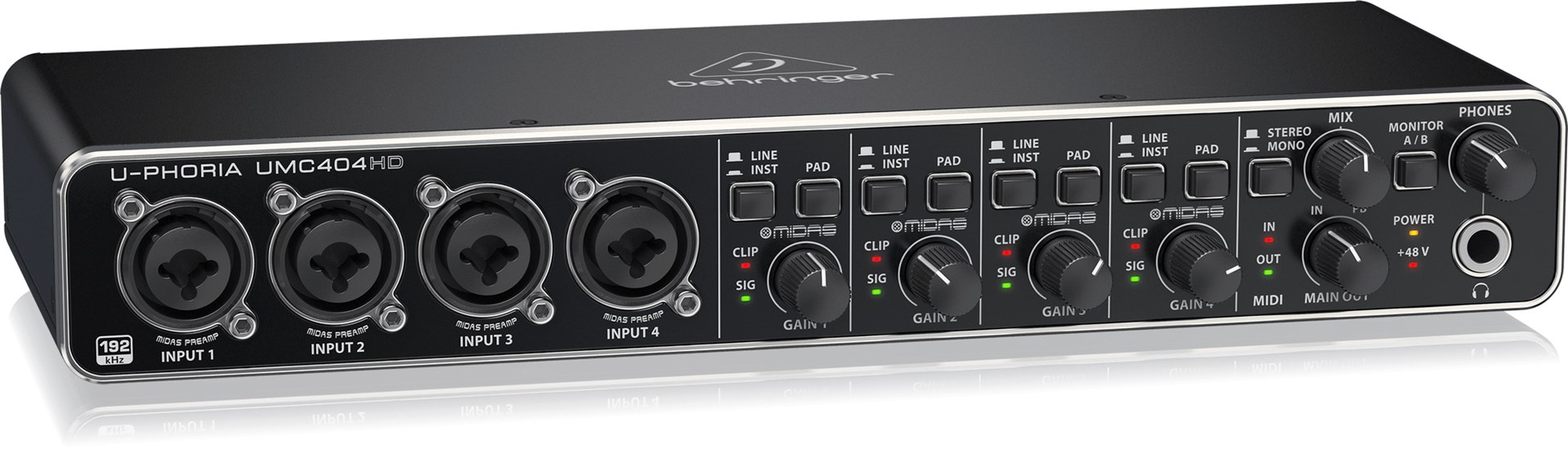 Behringer UMC404HD recording audio interface