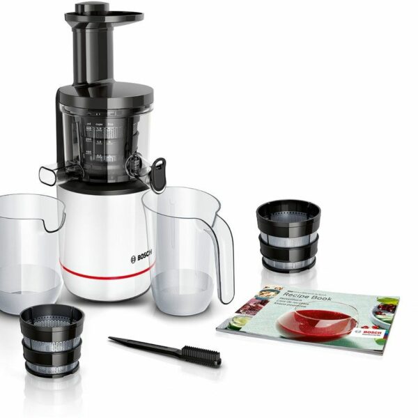 Bosch MESM500W juice maker Slow juicer 150 W Black, White