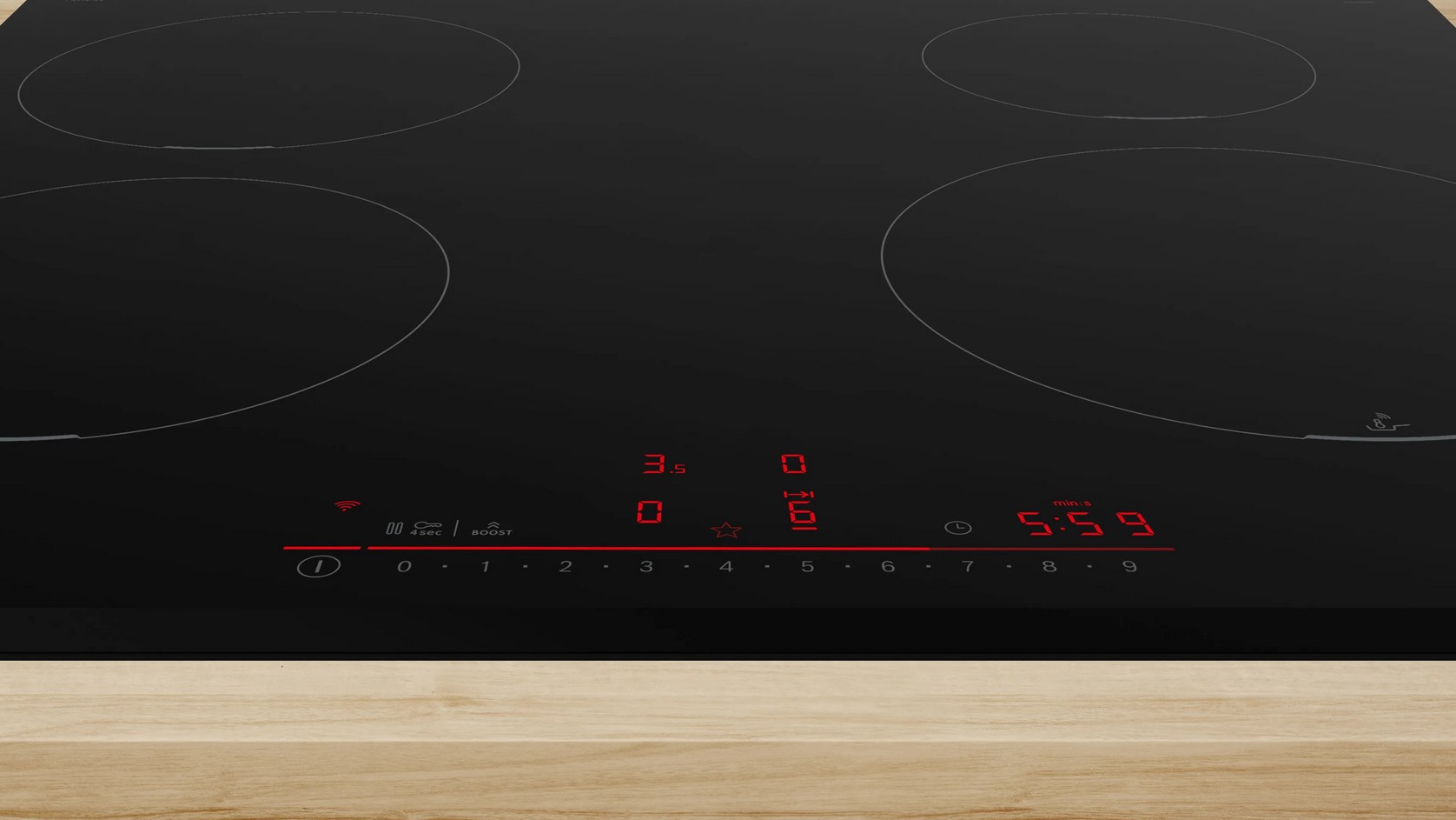 Bosch Serie 6 PIE631HB1E 60 cm 4-zone black built-in induction hob
