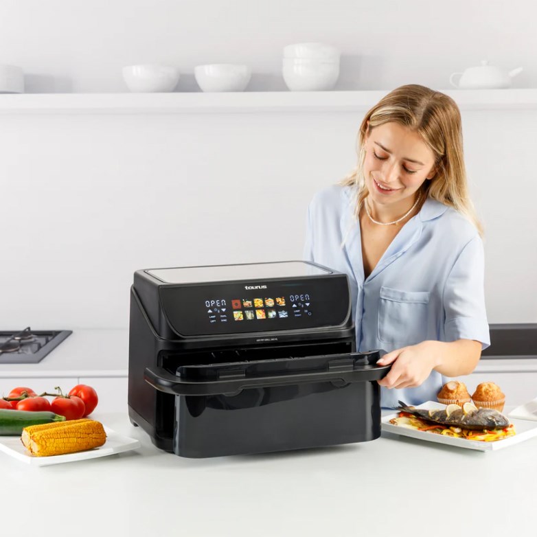 Fat-free deep fryer with long basket and grill Taurus 973004000