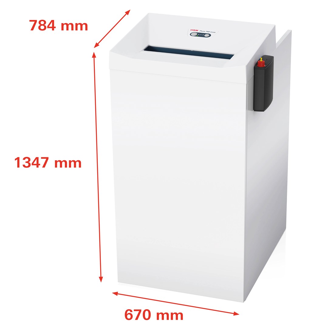HSM Pure 740 max shredder, 240 l, 4,5x30 mm
