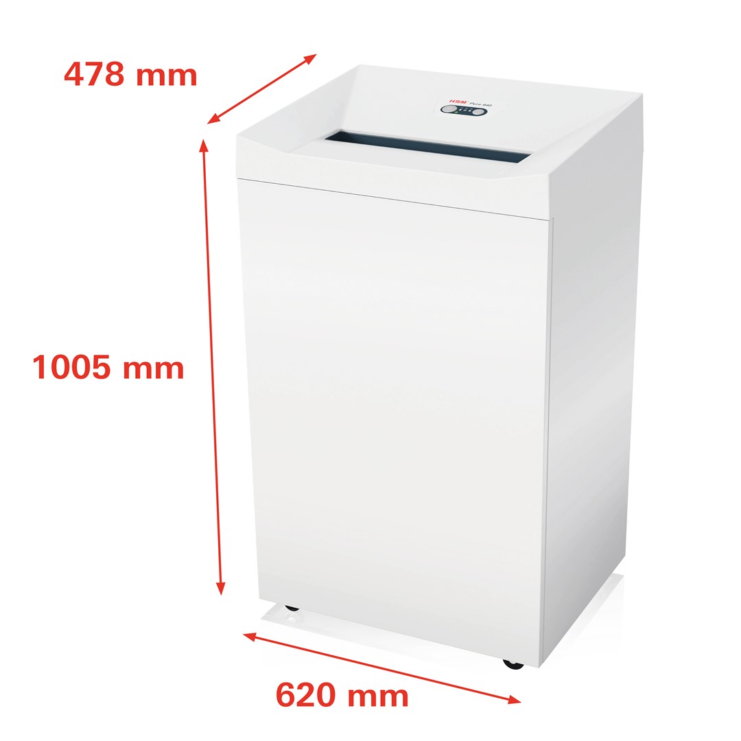HSM Pure 940 shredder, 165 l, 3,9x40 mm