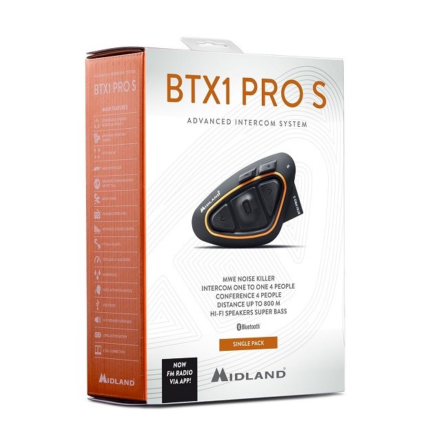 Motorbike Intercom Midland BTX1 PRO S-SINGLE