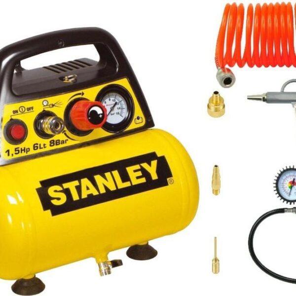 OLIEVRIJE COMPRESSOR 6L+PNEUMATISCHE KIT STANLEY